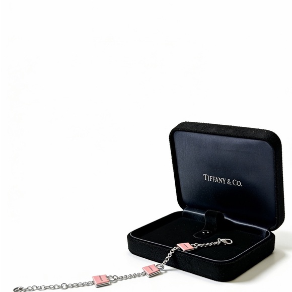 Tiffany & Co. Silver Bracelet with Pink Charms - Picture 4 of 6